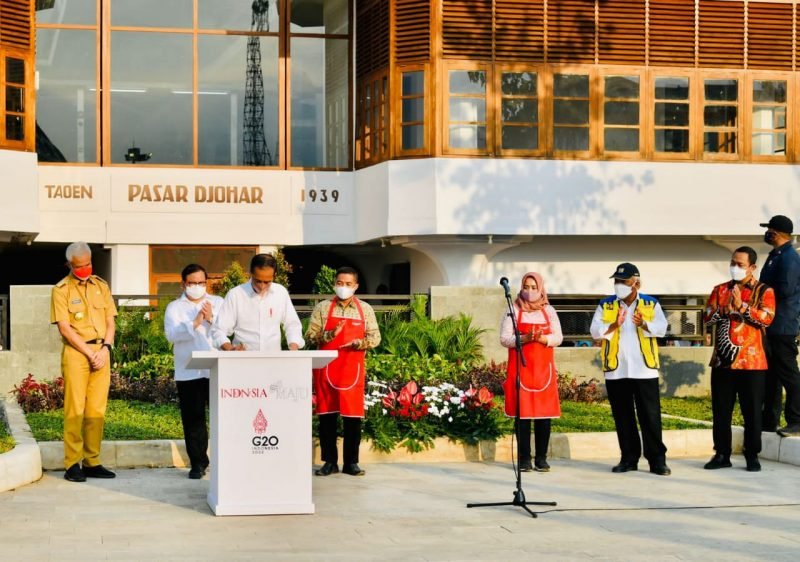 Presiden Resmikan Pasar Johar Pusat Aktivitas Perekonomian Rakyat