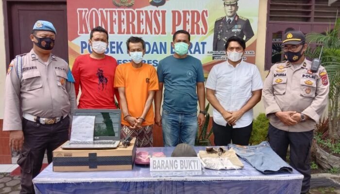 Terekam CCTV, Polsek Medan Barat Tangkap Maling Laptop di Lion Parcel