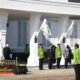 Bupati Serdang Bedagai Darma Wijaya saat memberikan sambutan pada HUT Sergai ke 18, Halaman Kantor Bupati Sergai, Kamis (6/1/2022). (Dok/Humas).