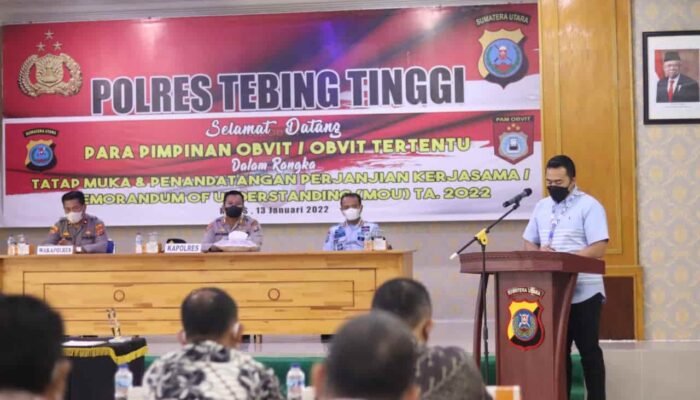 Kapolres Tebing Tinggi Jalin Kerjasama Dan MoU Dengan Para Pimpinan Obvit