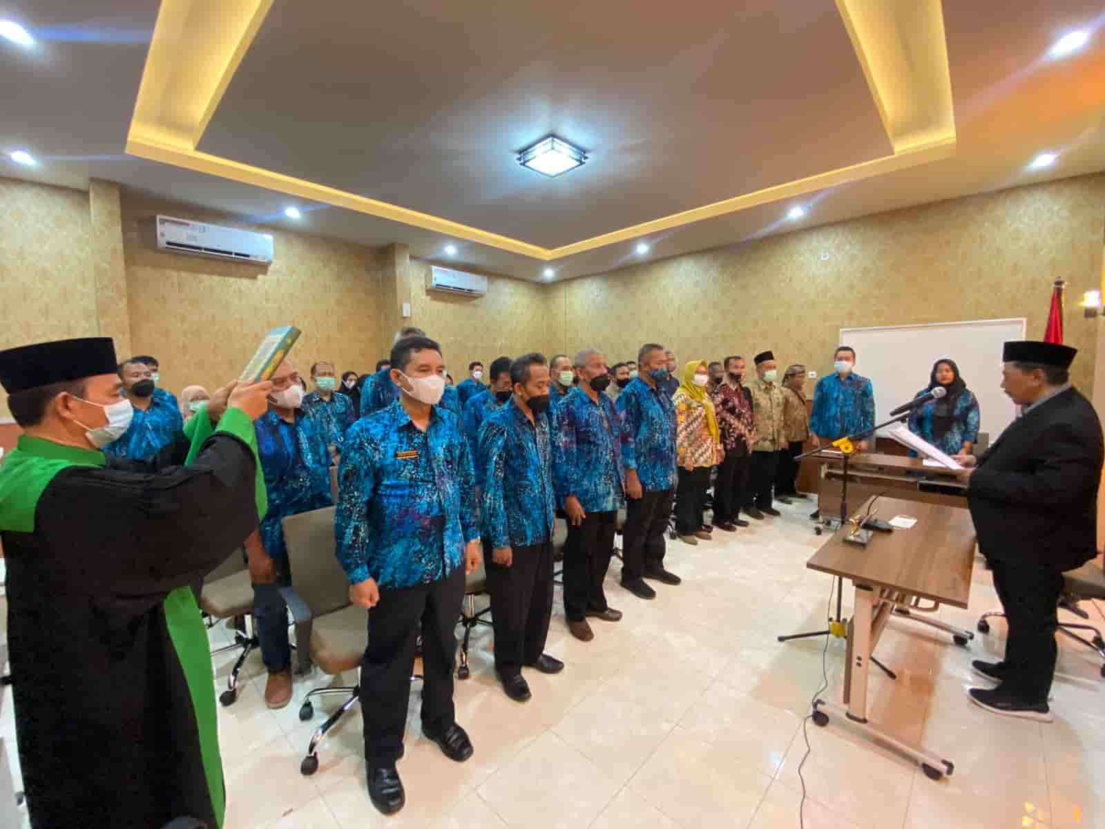 Pelantikan Tim Satgas PTSL di kantor Badan Pertanahan Nasional Kabupaten Tulungagung. Kamis ( 20/01/2022)