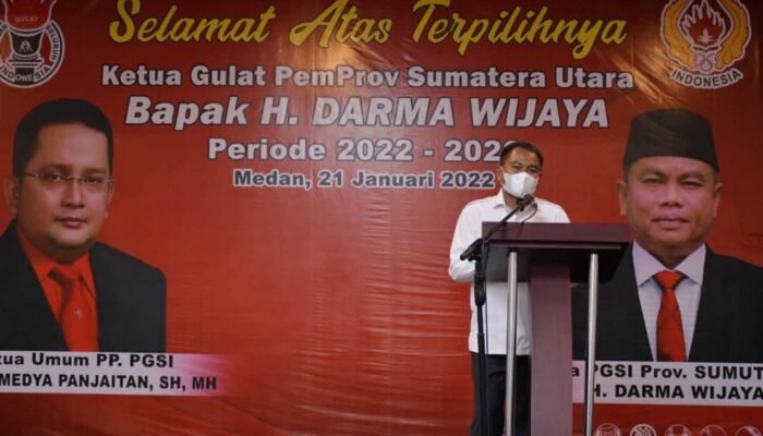 Bupati Sergai Dikukuhkan Sebagai Ketua PengProv PGSI Provsu untuk periode 2022-2026