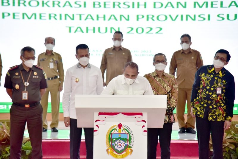 Bentuk Pemerintahan Bersih, 41 OPD Pemprov Sumut Canangkan Zona Integritas