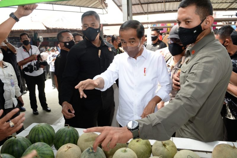 Jokowi Bagikan Bantuan Modal di Pasar Kebun Lada Binjai, Pedagang Merasa Senang dan Terbantu