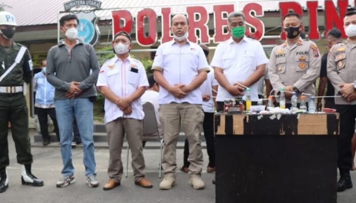 Polres Binjai Gerebek Kampung Narkoba Sei Bingai