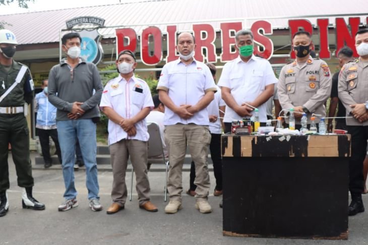Polres Binjai Gerebek Kampung Narkoba Sei Bingai