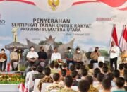 Presiden Bagikan Sertifikat Tanah di Dairi, Gubsu: Sangat Penting Bagi Rakyat
