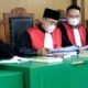 Hakim Pengadilan Negeri Tanjungbalai saat membacakan vonis hukuman mati terhadap Tuharno, di Ruang Cakra Tanjungbalai. Kamis (10/02/2022). (Foto/Istimewa).