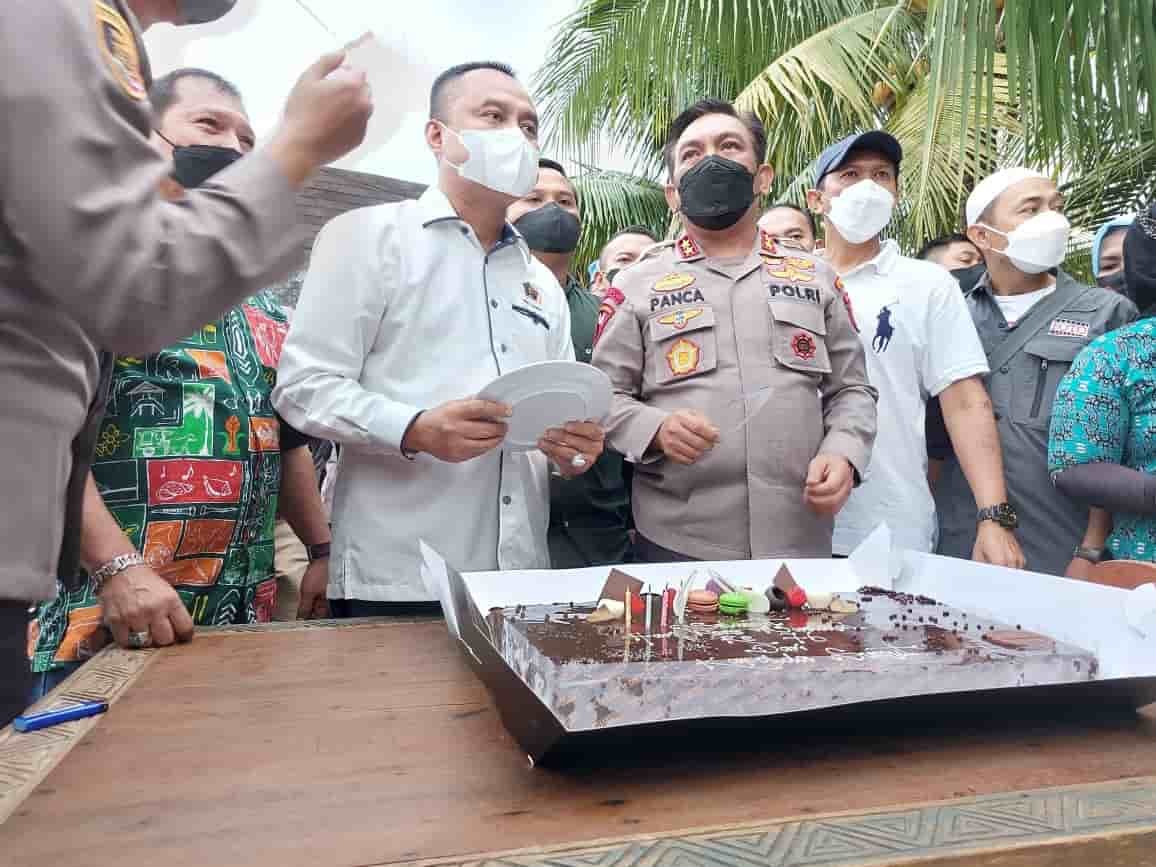 Kapoldasu saat merayakan HPN bersama PWI Sumut. Jumat (11/02/2022). (Foto/Humas)