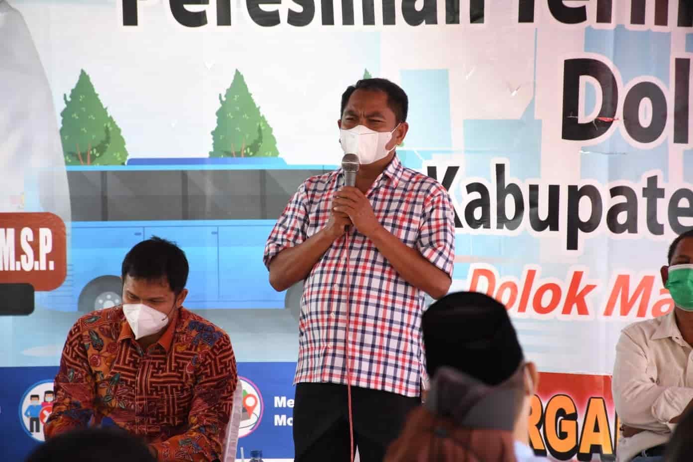 Bupati saat pidato sambutan. Minggu (27/2/2022). (Foto/Humas).