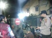 Antisipasi Gangguan Kamtibmas di Malam Hari Personel Polsek Medan Baru Patroli Blue Light