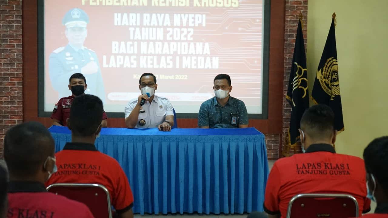 Kalapas saat pidato sambutan. Kamis (03/03/2022). (Foto/Humas).