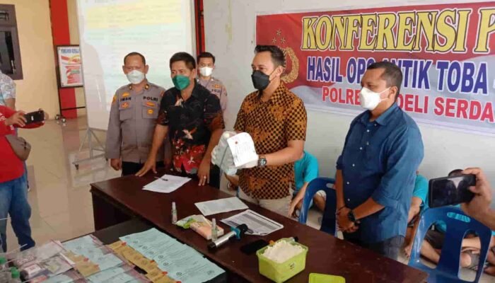 Sat Narkoba Polresta Deli Serdang Gelar Konferensi Pers Operasi Antik Toba 2022
