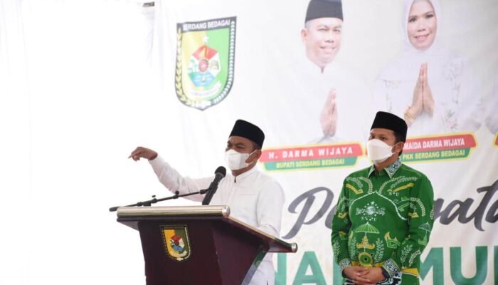 Bupati Sergai Hadiri Isra Mi’raj di Serbajadi