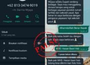 Himbauan Penipu Lewat WA Catut Nama Bupati Sergai, Masyarakat Diminta Waspada