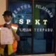 Jukir saat melaporkan kasus penganiayaan yang dialaminya ke SPKT Polrestabes Medan