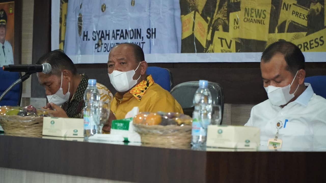 Plt Bupati Langkat pidato sambutan. (Foto/Humas).).