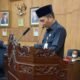 Juru bicara Partai Nasdem Muksin membacakan Pandangan Umum Fraksi. (Foto/Eka Suhendra).