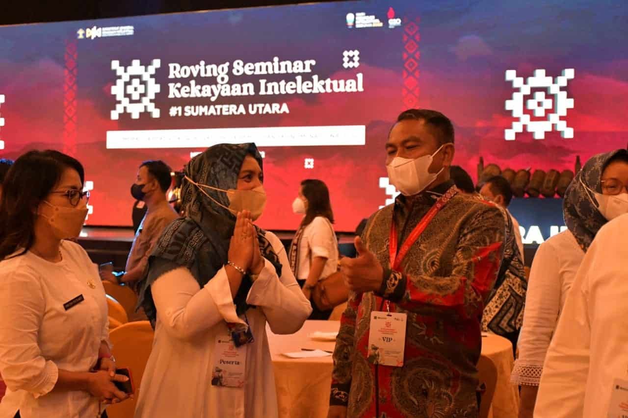 Bupati Sergai Darma Wijaya saat Hadiri Roving Seminar Kemenkumham Bahas Soal HaKI. (Foto/Humas).