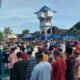 Wargabinaan Rutan 1 Medan saat lakukan sholat ied. (Foto: Tim)