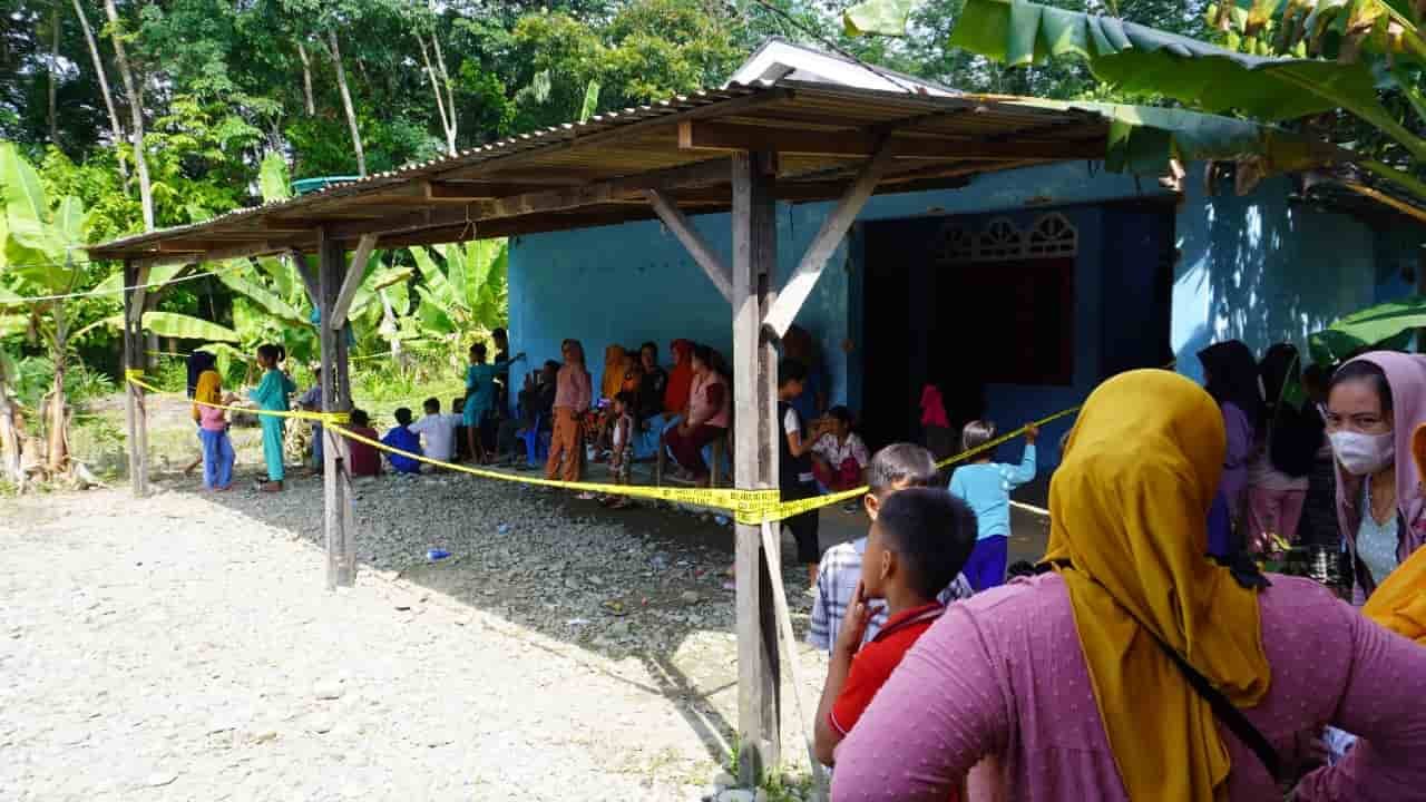 Suasana TKP yang sudah di pasang Policeline. Jum’at (20/5/2022). (Foto/Humas).