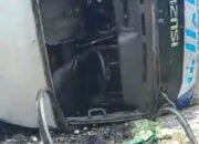 Supir Bus Galant Tidak Punya SIM Nekat Bawa Bus Akhirnya Terguling Di Jalinsum Asahan