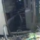 Bus Galant dalam kondisi terguling di Jalinsum Asahan