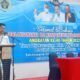 Direktur PT Inalum Kuala Tanjung yang diwakili oleh, Jufri, Humas PT Inalum saat memberikan sambutan pembukaan UKW di MPH Inalum Tanjung Gading