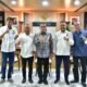 Gubernur Sumut (Gubsu) Edy Rahmayadi saat menerima audiensi Ketua Umum PWI Pusat Atal S Depari, Sekjen Mirza Zulhadi didampingi Ketua PWI Sumut H Farianda Putra Sinik SE, Sekretaris SR Hamonangan Panggabean, dan Wakil Ketua Bidang Media Siber & Multimedia Austin Tumengkol. (Foto/Tim).