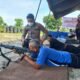 Sebanyak 12 wartawan diantara Kedannews.com lkut eksibisi menembak memeriahkan HUT Bhayangkar Ke 76 di Polres Aceh Singkil. (Foto/Istimewa).
