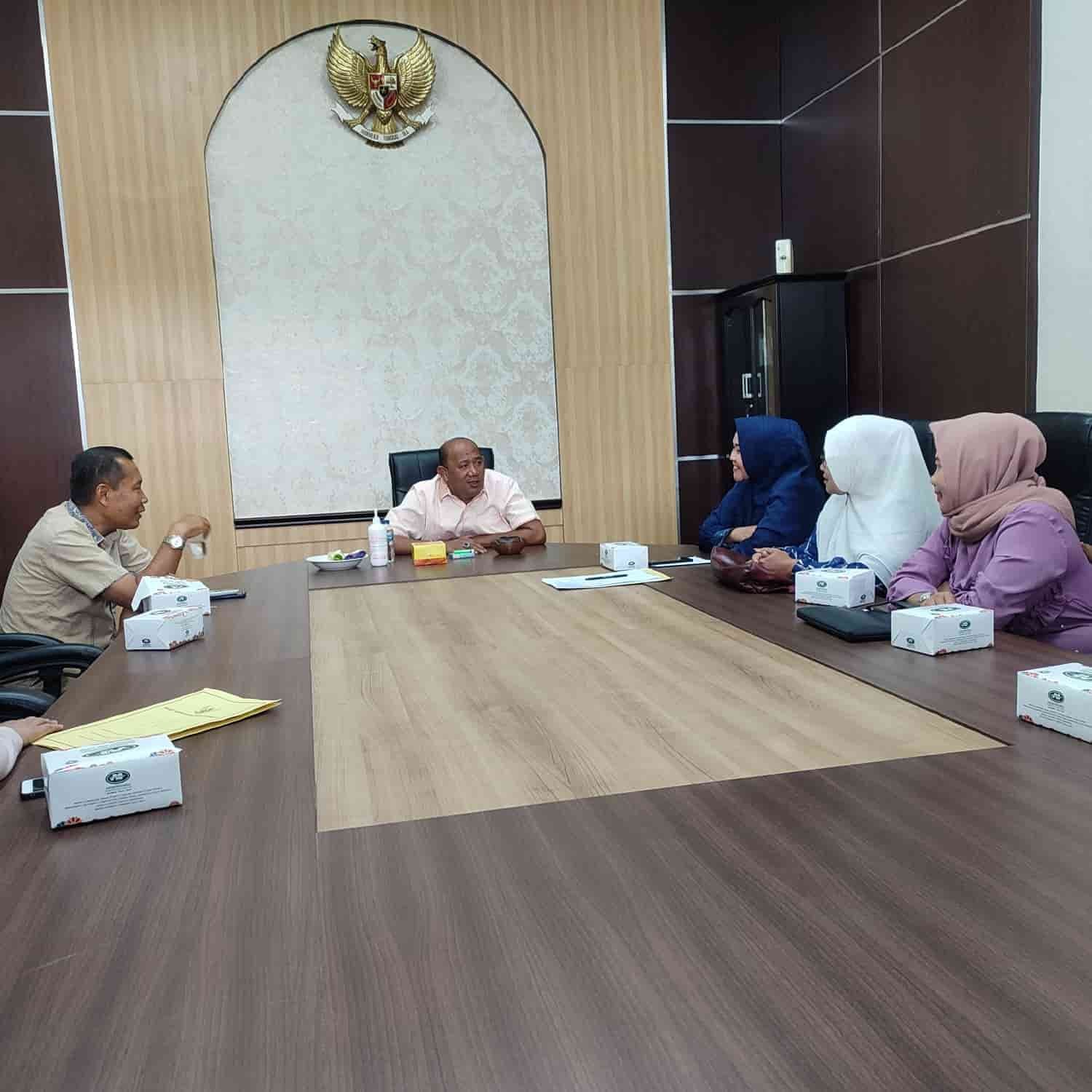 Syah Afandin saat terima audiensi GAPENSI, BKMT dan UNIMED. (Foto/Humas).