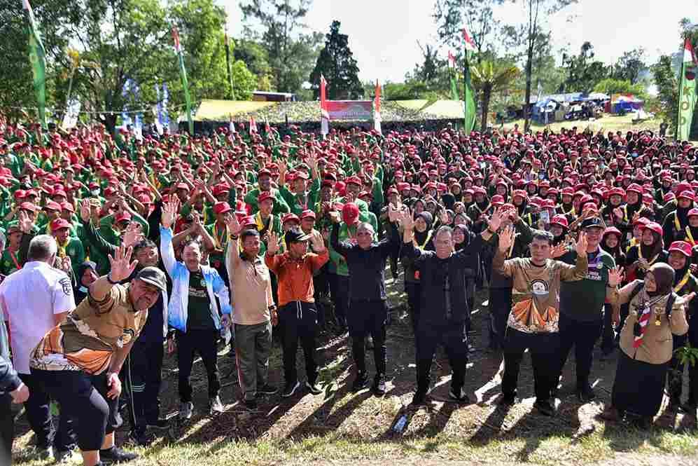 Adik-Adik Pramuka Bangga Kemah Bersama Gubernur Sumut Edy Rahmayadi
