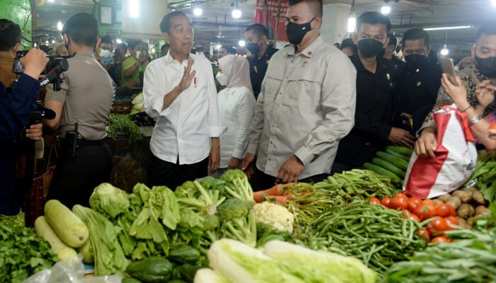 Edy Rahmayadi Dampingi Jokowi ke Pasar Petisah Medan, Bagikan BMK dan BLT