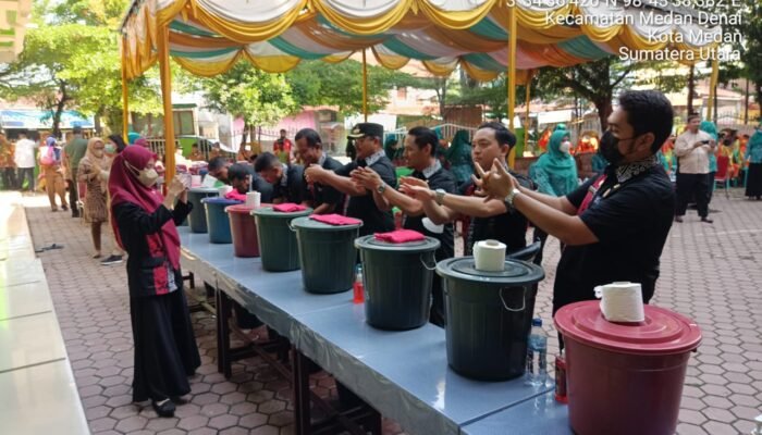 Hari Cuci Tangan Pakai Sabun Sedunia Dilaksanakan di Kecamatan Medan Denai