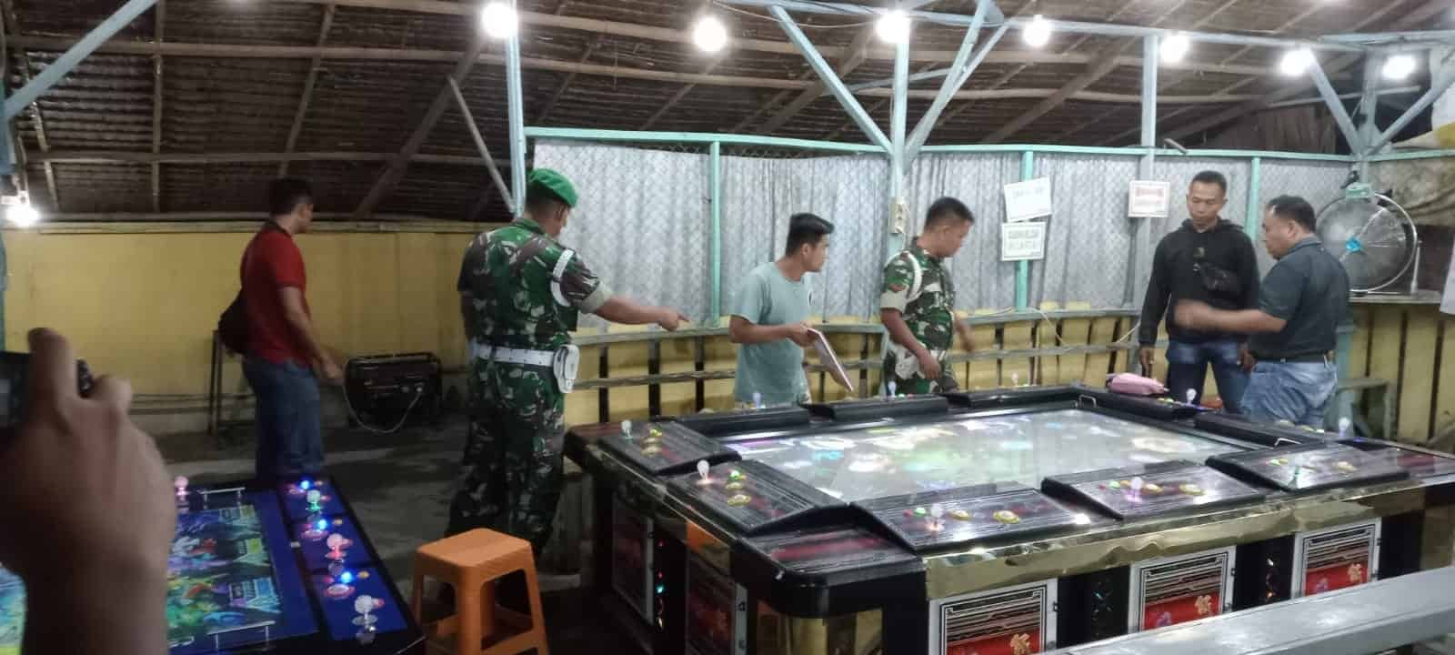 Salah satu meja judi tembak ikan yang diamankan tim gabungan, Kodim 0208/As dan Polres Asahan. (Foto : humas)