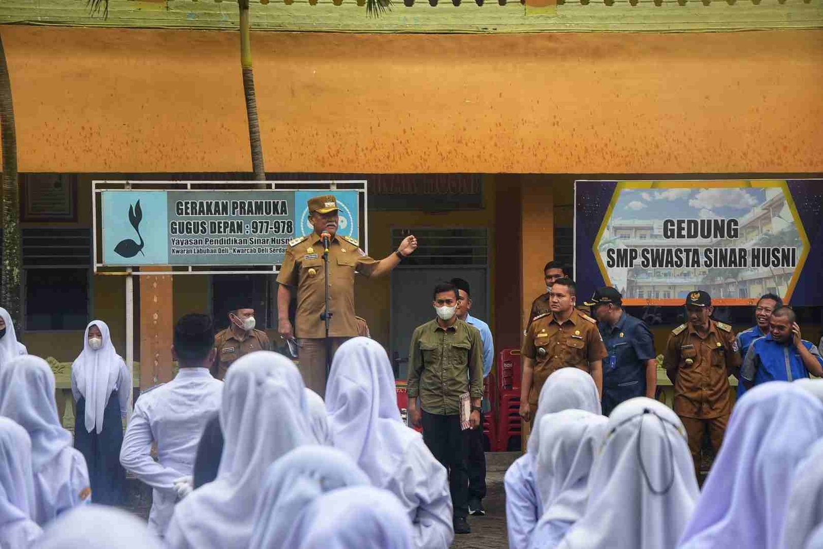 Wabup Deli Serdang Buka Pelaksanaan Masa Pengenalan Lingkungan Sekolah Sinar Husni