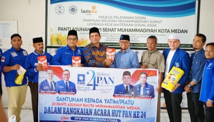 DPW PAN Sumut Serahkan Bantuan ke Panti Asuhan dalam Peringatan HUT ke-24