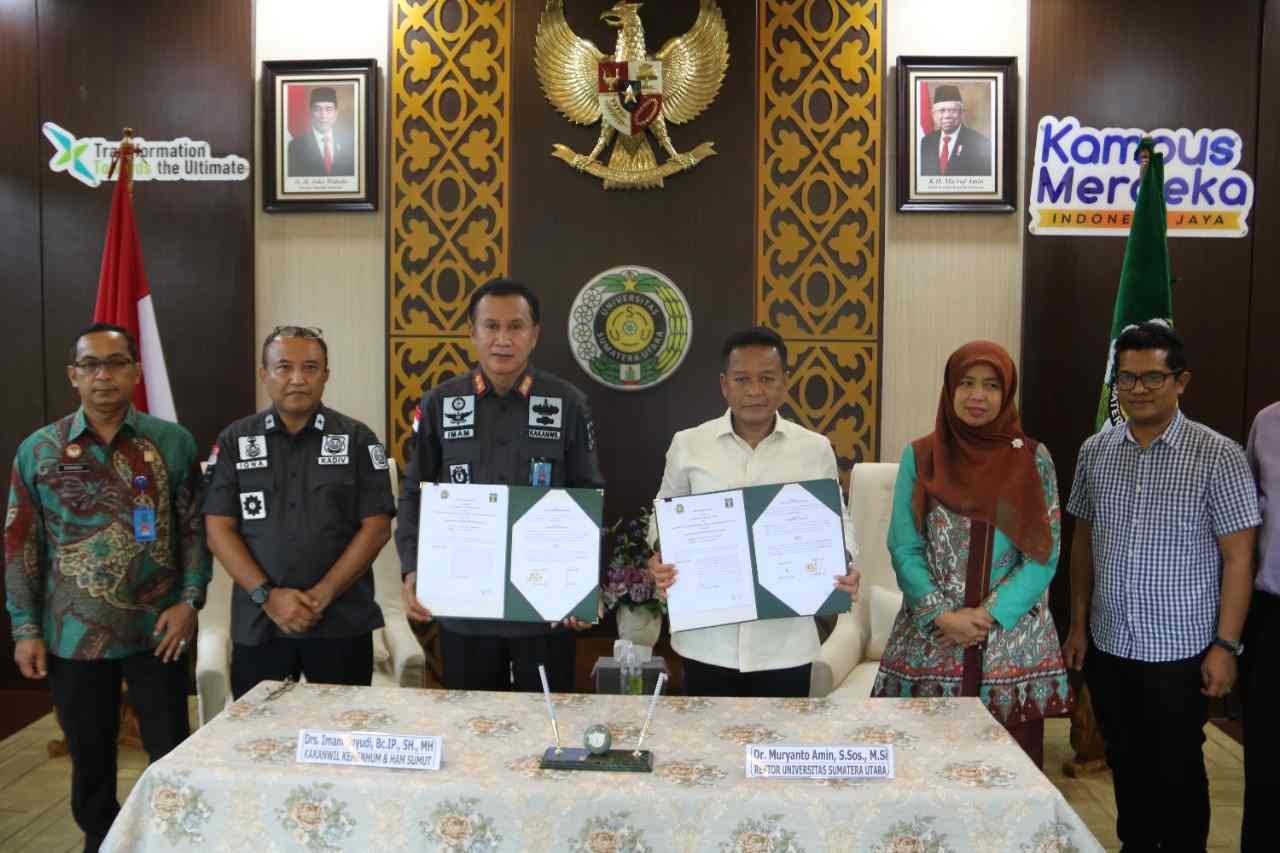 Kemenkumham Sumut-USU Tandatangani Nota Kesepahaman
