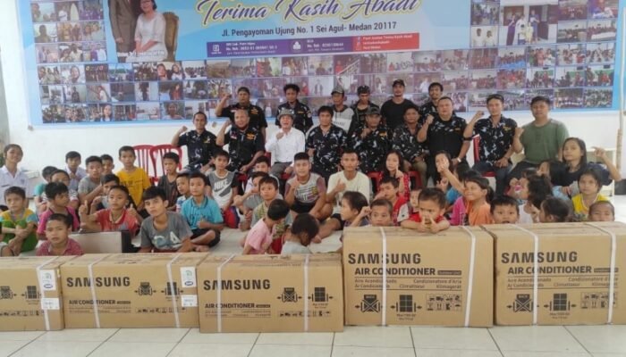 Ketua AMPI Sumut Bantu 3 Unit AC ke Panti Asuhan
