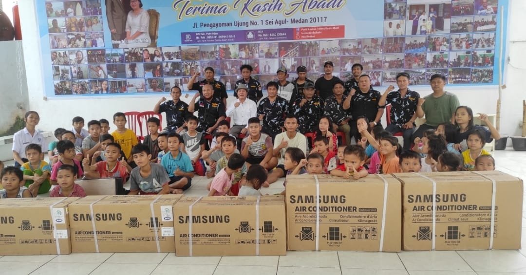 Ketua AMPI Sumut Bantu 3 Unit AC ke Panti Asuhan