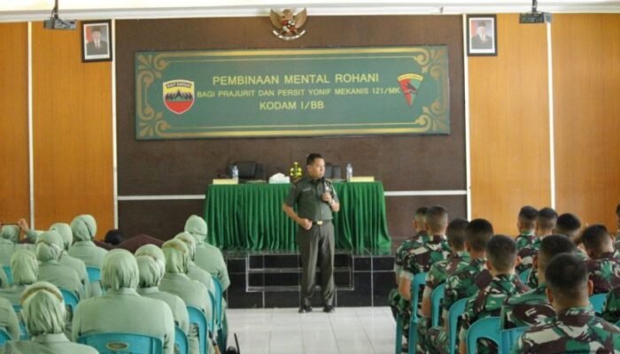 Kodam I/BB Laksanakan Bintal Rohani di Yonif Mek 121/MK