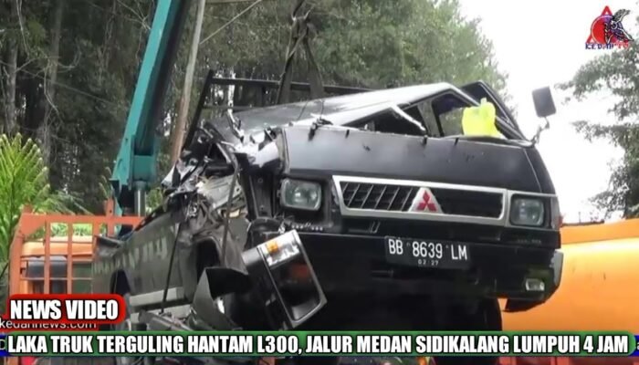 Truk Tangki Terbalik, Jalur Medan-Sidikalang Lumpuh 4 Jam