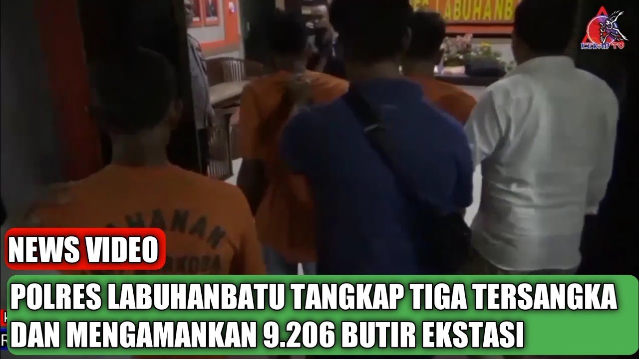 Polres Labuhanbatu Kembali Amankan 9.206 Butir Ekstasi dan 3 Tersangka