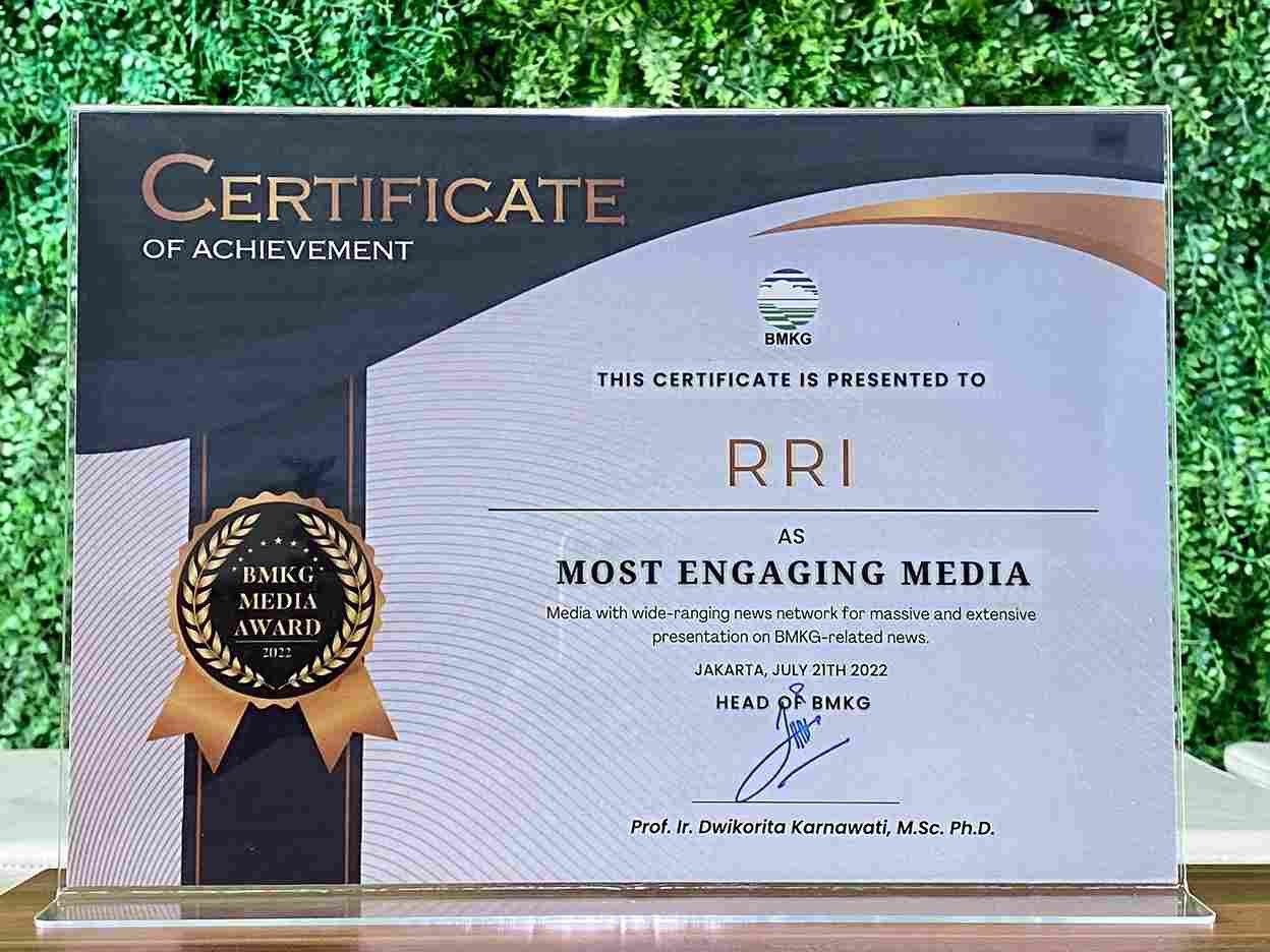 LPP RRI Raih Penghargaan Most Engaging Media