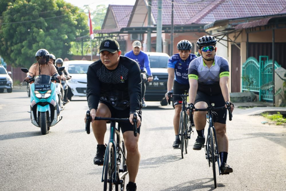 Sambil Gowes, Kapolres Labuhanbatu Pantau Kamtibmas