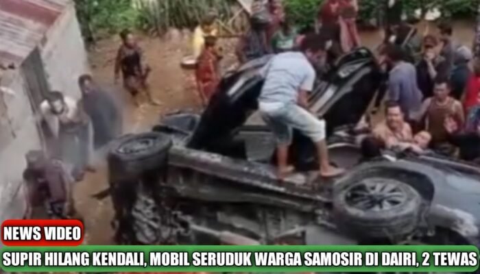 Sopir Hilang Kendali, 2 Warga Samosir Tewas Diseruduk Mobil di Dairi