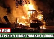 9 Rumah Terbakar di Sidikalang, Warga Panik
