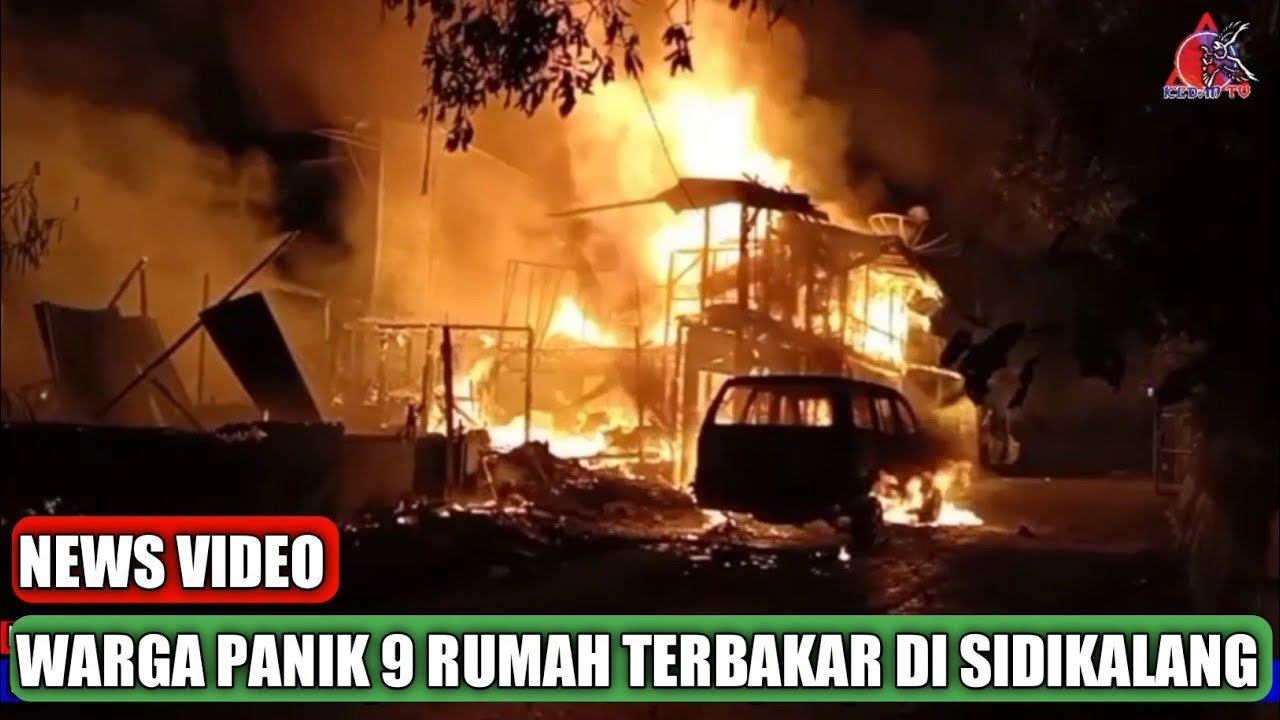 9 Rumah Terbakar di Sidikalang, Warga Panik