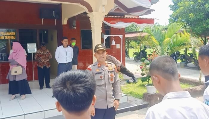 Puluhan Siswa Terjaring Razia Kasih Sayang Polsek Indrapura saat Jam Belajar