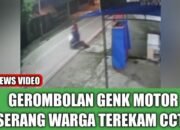 Aksi Brutal Komplotan Geng Motor di Jalan HM Joni Terekam CCTV